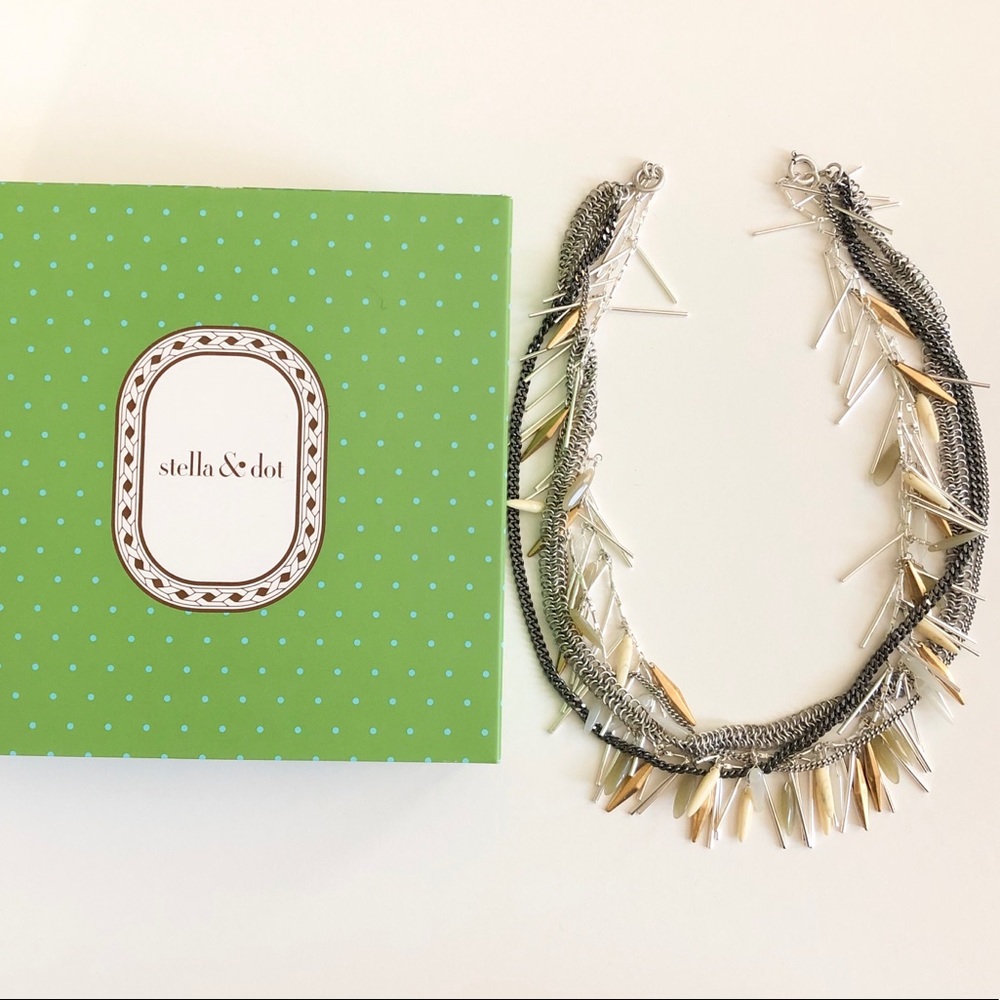 NIB Stella & Dot Freya Fringe Statement Necklace